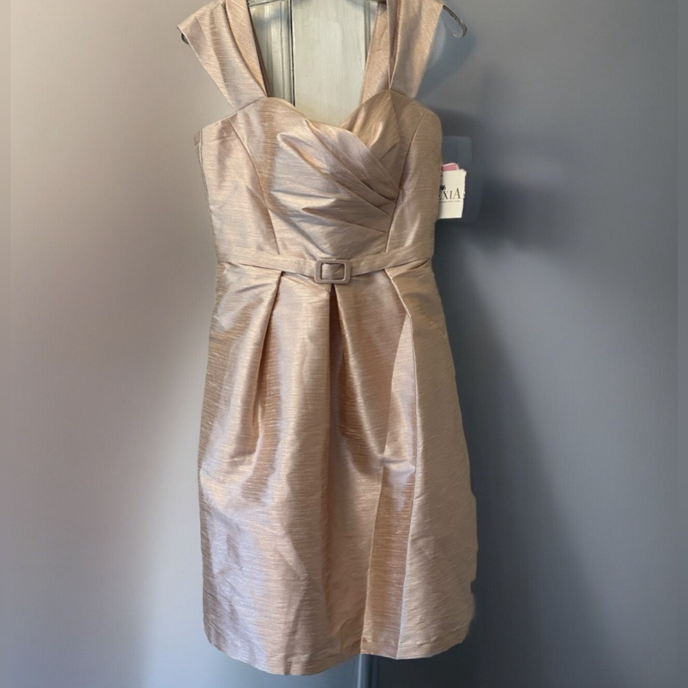 Alexia Desing Wedding Dress Pearl Pink Rose  Sz 12 Style 4140 sample